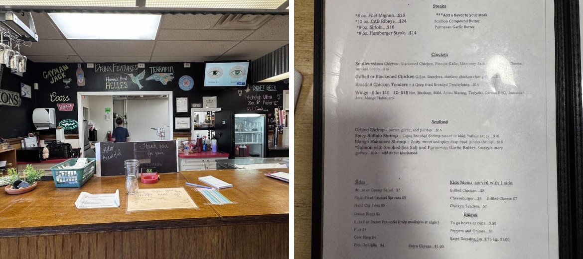 Generations Casual Dining Menu